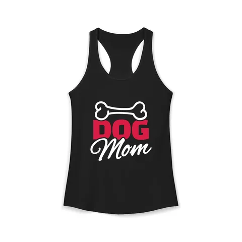 Dog Mom on Women's Ideal Racerback Tank