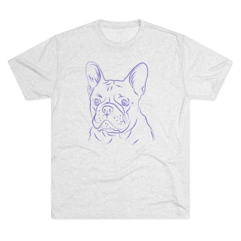 Multi Breed Icon french bulldog Tri-Blend Tee