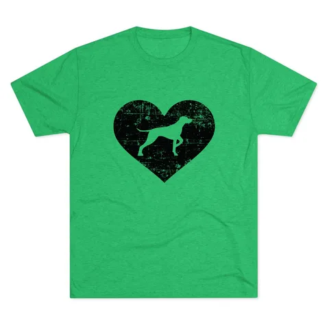 German Shorthaired Pointer Heart Tri-Blend Tee
