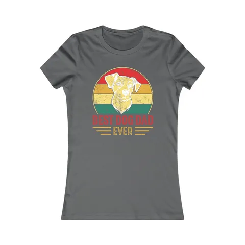 Best Dog Dad Ever Sunset Pup on Women's Favorite Tee