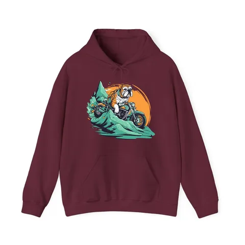 Motorcycle Bulldog Hoodie