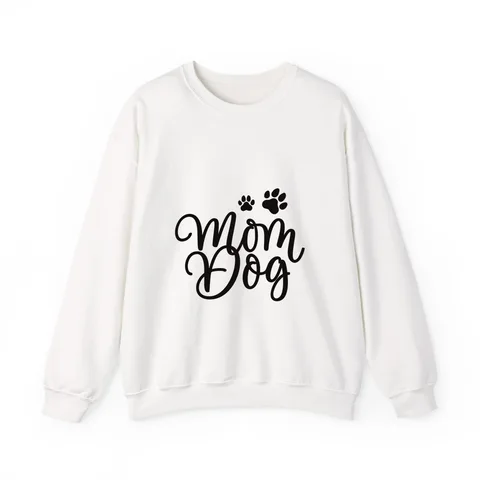 Mom Dog on Unisex Heavy Blend™ Crewneck Sweatshirt