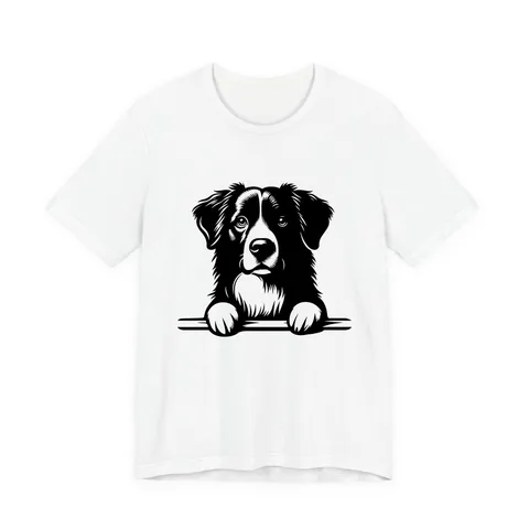 Peeking Australian Shepherd Jersey Tee