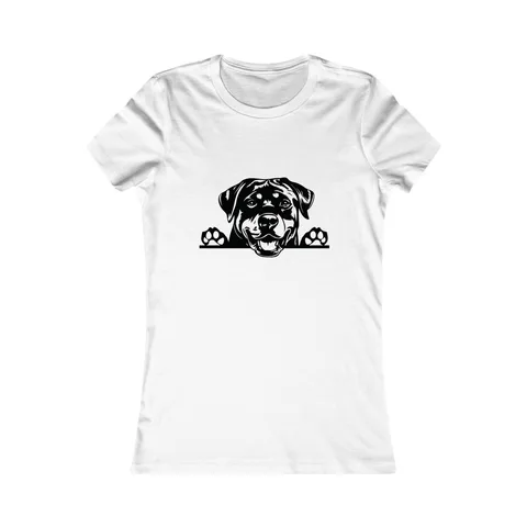 Peeking Rottweiler on Women's Favorite Tee