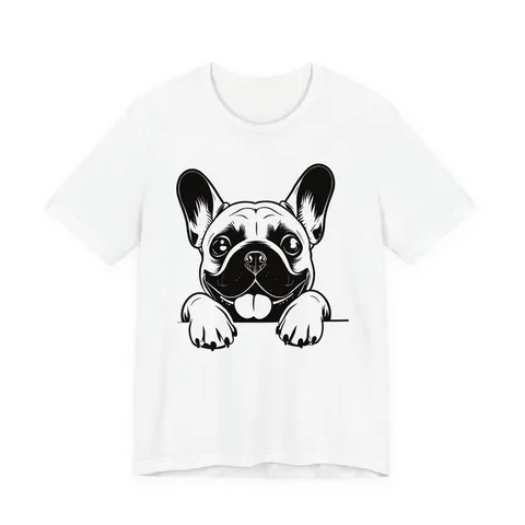 Peeking French Bulldog Jersey Tee