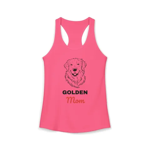 Golden Retriever Mom on Women's Ideal Racerback Tank