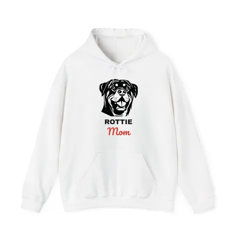 Rottweiler Mom on Unisex Heavy Blend™ Hooded Sweatshirt