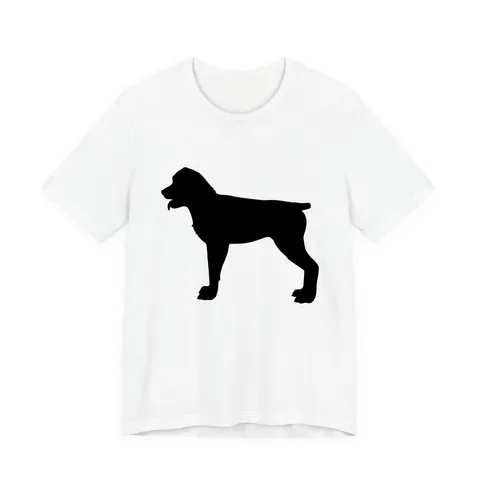 Rottweiler Silhouette on Unisex Jersey Short Sleeve Tee
