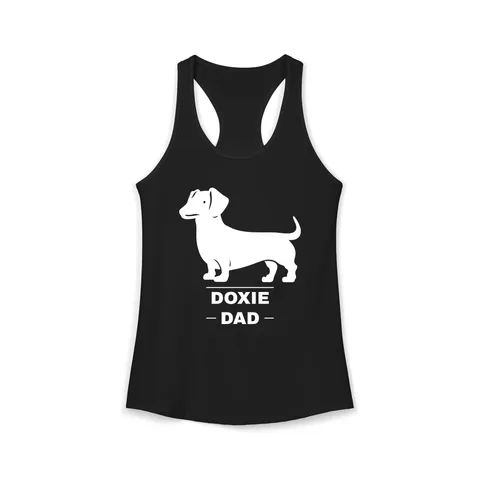 Dachshund Dad on Women's Ideal Racerback Tank