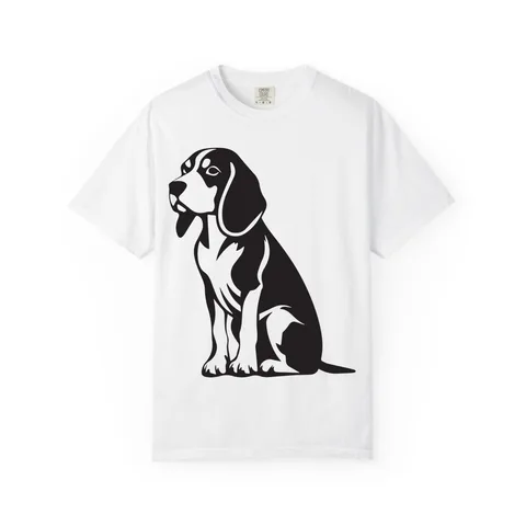 Beagle Portrait sitting two-tone, breed swap stand-in Comfort Colors Tee