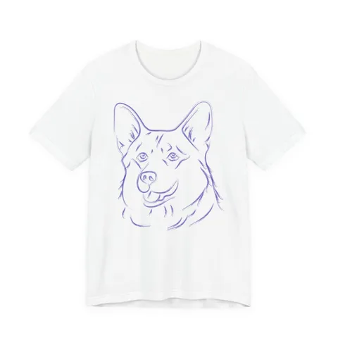 Multi Breed Icon corgi on Unisex Jersey Short Sleeve Tee