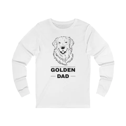 Golden Retriever Dad on Unisex Jersey Long Sleeve Tee