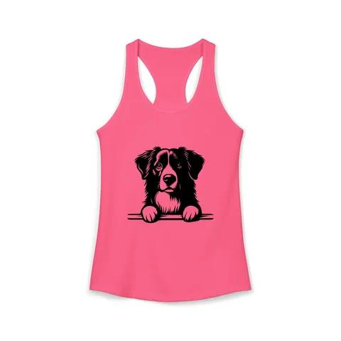 Peeking Australian Shepherd Tank Top