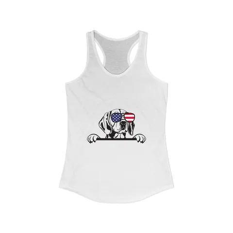 Patriotic Peeking Beagle Tank Top