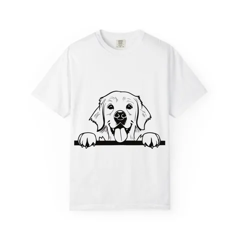 Peeking Golden Retriever Comfort Colors Tee