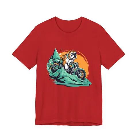 Motorcycle Bulldog Jersey Tee