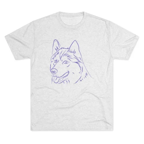 Multi Breed Icon husky on Unisex Tri-Blend Crew Tee