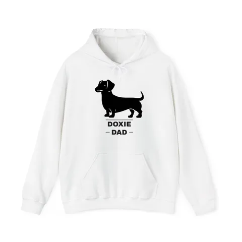 Dachshund Dad on Unisex Heavy Blend™ Hooded Sweatshirt