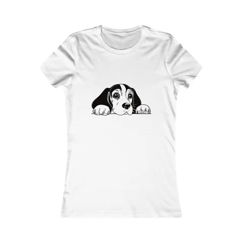 Peeking Beagle on Women's Favorite Tee