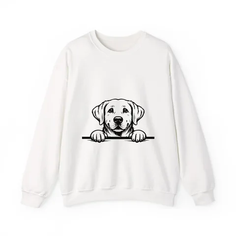 Peeking Labrador on Unisex Heavy Blend™ Crewneck Sweatshirt