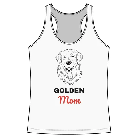 Golden Retriever Mom on Women's Competitor Racerback Tank