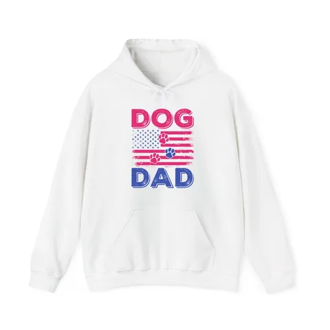 Dog Dad American Flag Hoodie
