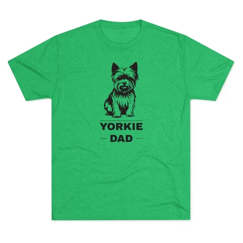 Yorkie Dad Tri-Blend Tee