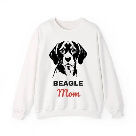 Beagle Mom on Unisex Heavy Blend™ Crewneck Sweatshirt