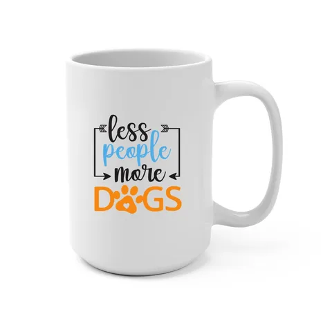 Less People More Dogs 15oz Mug