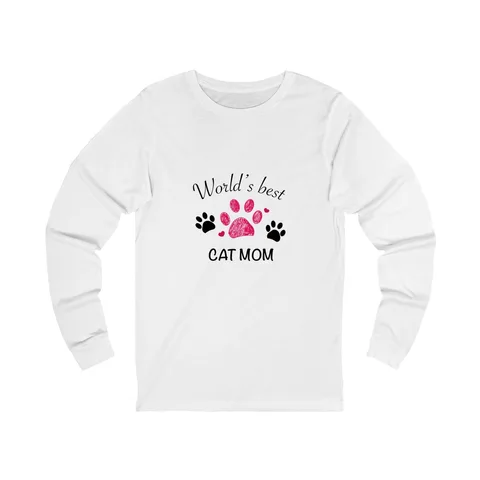 World's Best Cat Mom Long Sleeve Shirt