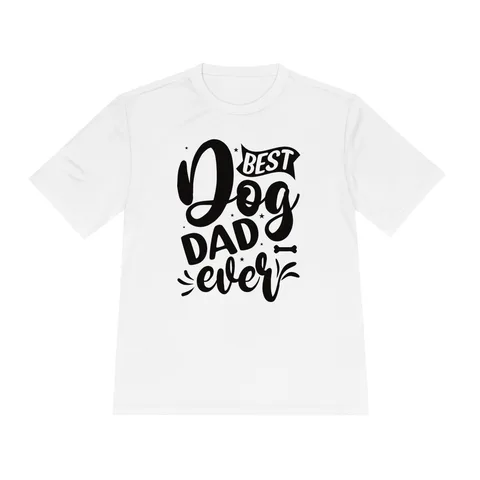 Best Dog Dad Ever Script Moisture Wicking Tee by Sport-Tek