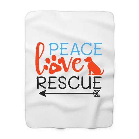 Peace Love Rescue Blanket