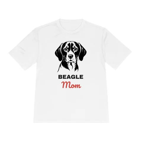 Beagle Mom on Unisex Moisture Wicking Tee