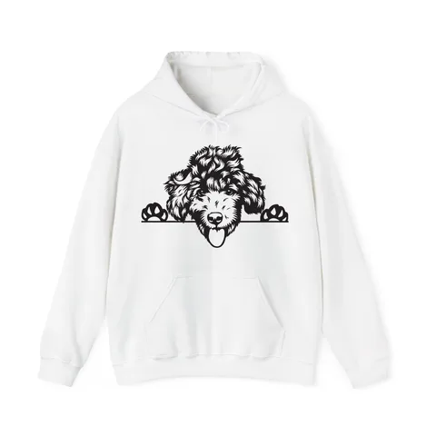 Peeking Doodle on Unisex Heavy Blend™ Hooded Sweatshirt