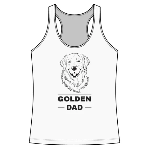 Golden Retriever Dad on Women's Competitor Racerback Tank