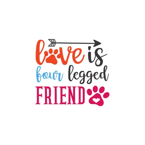 Love Is Four Legged Friend Sticker