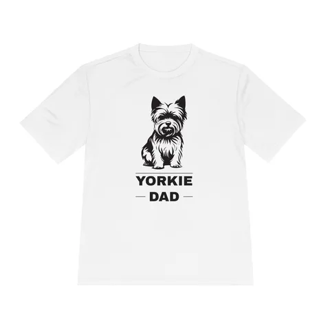 Yorkie Dad on Unisex Moisture Wicking Tee