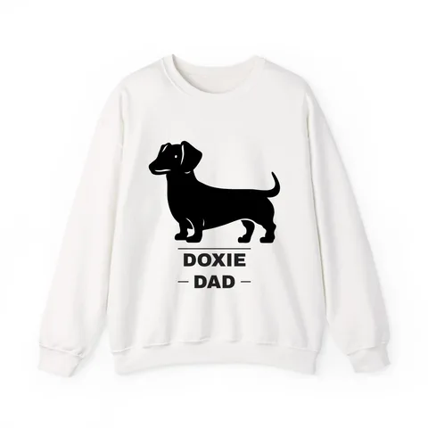 Dachshund Dad on Unisex Heavy Blend™ Crewneck Sweatshirt