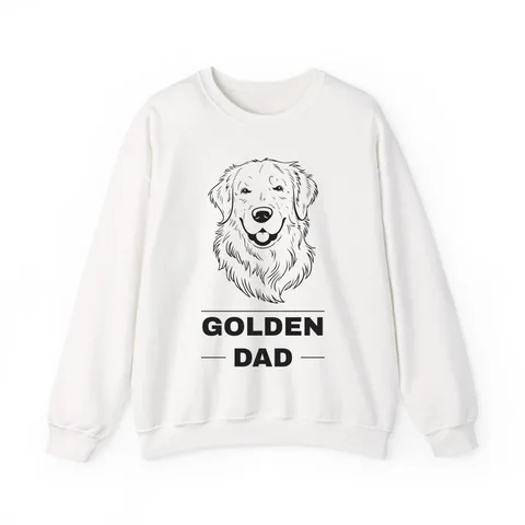 Golden Retriever Dad on Unisex Heavy Blend™ Crewneck Sweatshirt