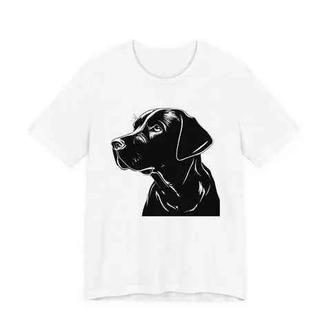 Labrador Retriever Portrait on Unisex Jersey Short Sleeve Tee