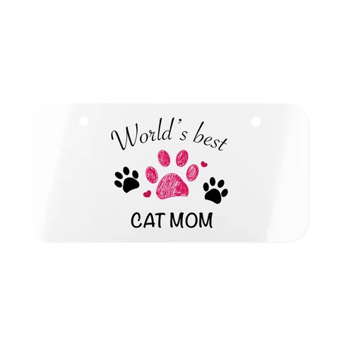 World's Best Cat Mom on Mini License Plate