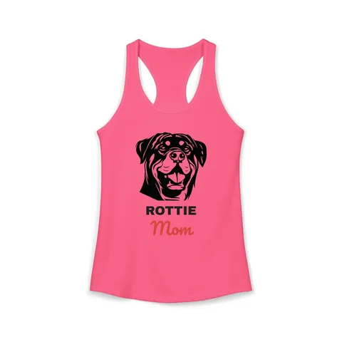 Rottweiler Mom on Women's Ideal Racerback Tank