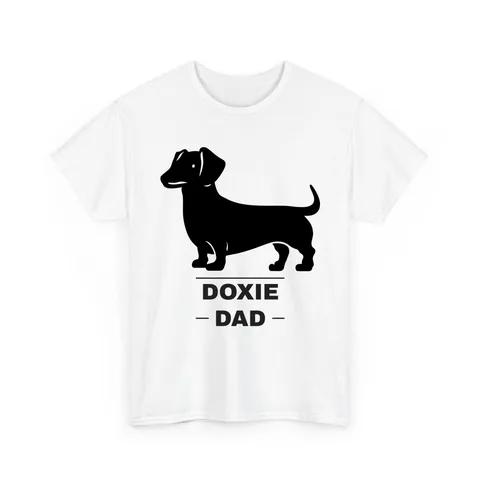 Dachshund Dad on Unisex Heavy Cotton Tee