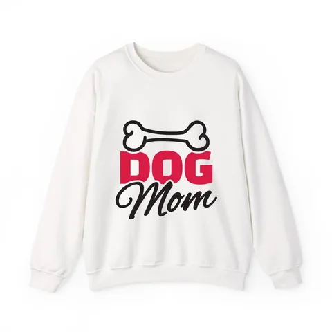 Dog Mom on Unisex Heavy Blend™ Crewneck Sweatshirt