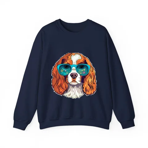 Cavalier in Sunglasses Crewneck Sweatshirt