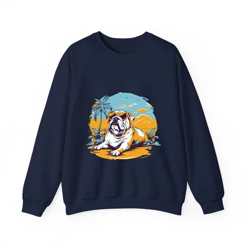 Beach Bulldog Crewneck Sweatshirt