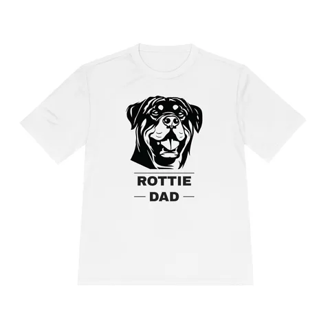Rottweiler Dad on Unisex Moisture Wicking Tee