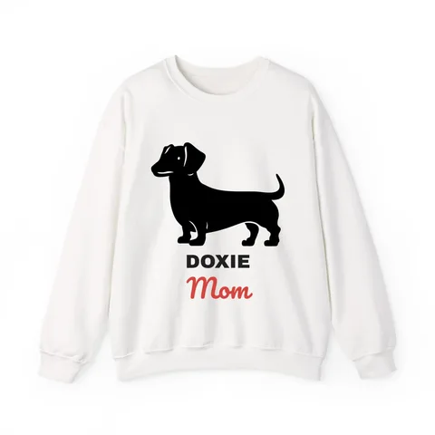 Dachshund Mom on Unisex Heavy Blend™ Crewneck Sweatshirt