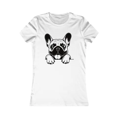 Peeking French Bulldog on Women's Favorite Tee