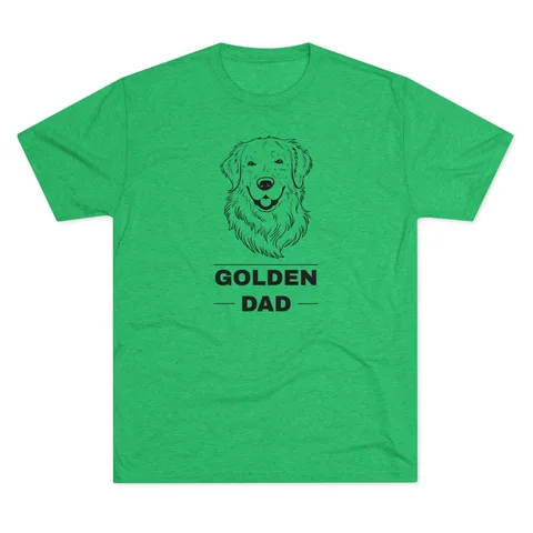 Golden Retriever Dad Tri-Blend Tee